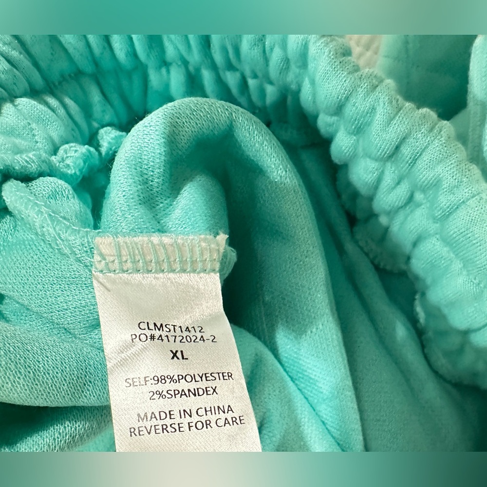 NEW never worn Lovely melody SZ XL Turquoise Quilted Women's Hoodie pant set - Picture 15 of 16